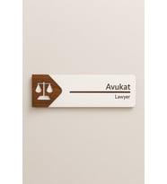 Lucena Avukat Ofis Oda Kapı İsimliği Yönlendirme Tabelası Levhası Kişiselleştirilebilir