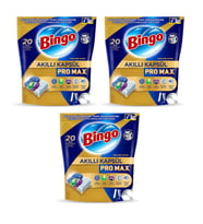 Bingo Akıllı Kapsul Pro Max Bulasık Makinesi Tableti 20 li 3 Adet 60 Kapsul