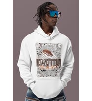 Led Zeppelin Rock Metal Müzik Grubu Baskılı Unisex Oversize Hoodie