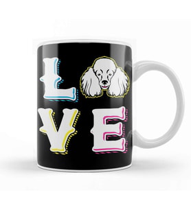 Poodle Love Dog Kupa Bardak Porselen