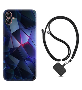 Samsung Galaxy A04E Kılıf Resimli Boyun Askılı İpli Desenli Silikon Series Üçgenler 2 1872
