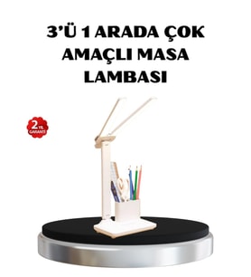 Kalemlik Ve Telefon Standlı Masa Lambası – Kısılabilir Led Işık, Göz Dostu Tasarım