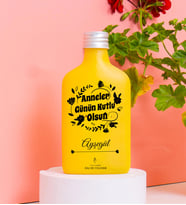 Anneler Günü Kişiye Özel 200ML Sarı Renkli Cam Şişe Freshleaf Limon Kolonyası