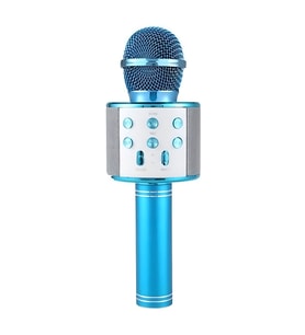 Mavi Bluetooth Karaoke Mikrofon, Hafıza Kartı ve USB ile Harika Ses Keyfi