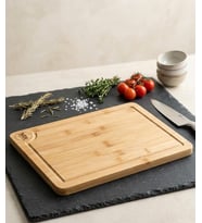 BAMBU TEZGAH ÜSTÜ KESİM TAHTASI BÜYÜK BOY 40*20 CM