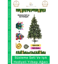 #NoelPaketi Lüks Sık Yapraklı Yeşil Çam Ağacı Kaliteli Yılbaşı Dekorasyon Noel Paketi 120 Cm 123 Dal