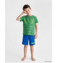 LCW Kids Yeşil Hulk Baskılı Erkek Çocuk Şortlu Pijama Takımı