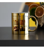 Google Fotoğraflı Gold Kupa Bardak