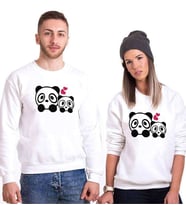 Tshirthane Sevimli Pandalar Sevgili Kombinleri Sweatshirt Kombini (Tek Ürün Fiyatıdır.)