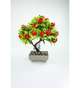 Northcity Dekor Ağaç Bereket Nar Ağacı Saksılı Dekoratif Ağaç Biblo 24x13 cm
