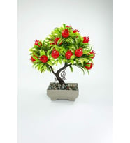 Northcity Dekor Ağaç Bereket Nar Ağacı Saksılı Dekoratif Ağaç Biblo 24x13 cm