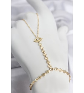 Gold Renk Pirinç Zirkon Taşlı Göz Model Şahmeran TJ-SN779