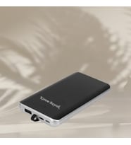KİŞİYE ÖZEL İSİM BASKILI ÇOKLU ŞARJ KABLOLU AKIM VE KISA DEVRE KORUMALI POWERBANK 10000 mAh (Siyah)