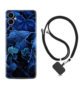Tecno Pova Neo 2 Kılıf Silikon Boyun Askılı İpli Desenli Silikon Blue Foid 1628