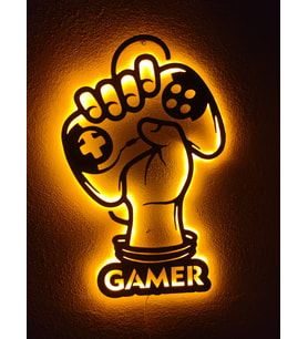 Gamer Led Işıklı Tablo gamer hediyelik