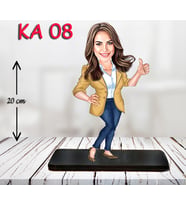 Kişiye Özel Ahşap Biblo - Kadın Karikatür Biblo - Kadın Biblo 2