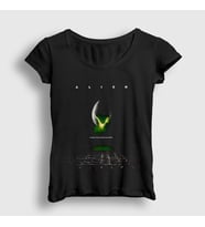 Presmono Kadın Siyah Poster Film Hr Giger Alien T-Shirt 486648tt