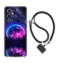 Tecno Spark 9 Pro Kılıf Silikon Boyun Askılı İpli Desenli Silikon Star Planet 1652