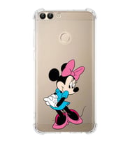 Huawei P Smart  Köşe Korumalı Antişok Kapak Minnie Mouse Tasarımlı Şeffaf  Kılıf