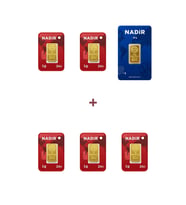 Nadir Gold 24 Ayar 15 Gram Külçe Altın (1 Adet 10 Gram Külçe Altın + 5 Adet 1 Gram Külçe Altın )