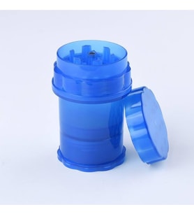 GRINDER Parçalayıcı PLASTİK baharat öğütücü herb spice 4 katmanlı (58MM-MAVI)
