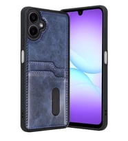 Newface Samsung Galaxy A07 4G Sara Kartvizitli Deri Kılıf - Lacivert