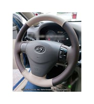 Hyundai Accent Era Araca Özel Direksiyon Kılıfı (KREM KAHVERENGİ)