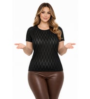 Kadın Triko Kısa Kol Bluz 12943 BGL-ST05309