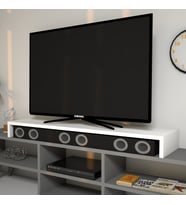 Emkawood Carry Beyaz Monitör Yükseltici Soundbar Stand