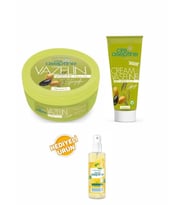 Cire Aseptine Zeytinyağlı Vazelin Kavanoz 150Ml+Zeytinyağlı Tüp 75 Ml+Limon Kolonyası 100 ml Sprey Hediyeli