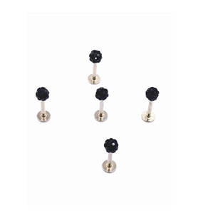 Renkli Taşlı Çelik 5 Adet Kaş Tragus Piercing