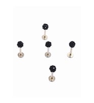 Renkli Taşlı Çelik 5 Adet Kaş Tragus Piercing