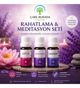 Arjens Lotus & Meditation & Lavender Esans 10 ml Rahatlama & Meditasyon Seti