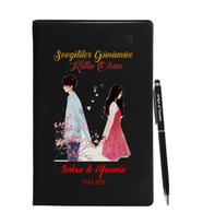 Sevgililer Gününe Özel Siyah Defter Kalem Seti 28