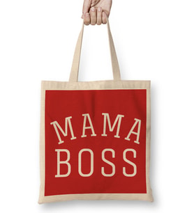 Mama Boss Bez Çanta Uzun Saplı