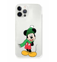 Apple iPhone 12 Pro Max Uyumlu Kamera Korumalı Tıpalı Kapak Mickey Mouse TasarımlıŞeffaf Kılıf