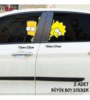 kız erkek sağ sol cam uyumlu cam sticker yeni nesil büyük boy etiket 2li