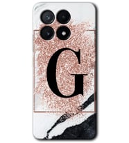 Poco x6 Pro Kılıf HD Desen Baskılı Kılıf - Pembe Mermer Desenli G Harfi