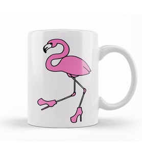 Komik Flamingo Kupa Bardak Porselen
