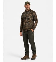Saz Desen Yarım Fermuarlı Avcı Sweatshirt Erkek Outdoor Kamuflaj Üst