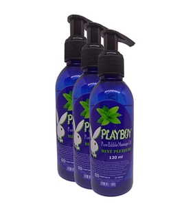 Playboy Mint Flavored Pure Edible Massage Oil 120ml Nane Aromalı Masaj Yağı 3 Adet