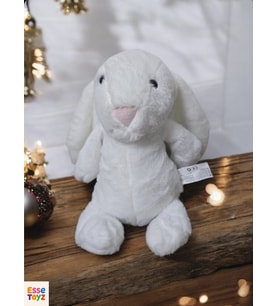 33 cm Beyaz Peluş Tavşan – Çocuklar İçin Sevimli Oyuncak