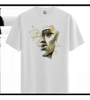Abstract Face - %100 Pamuklu Erkek Beyaz Tişört - Premium Quality (Siyah - Beyaz)