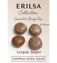Sertifikalı Leopar Jasper Taşı Kütle 25–30 mm Cesaret Güç ve Denge Enerjisi Taşı (Çok Renkli)