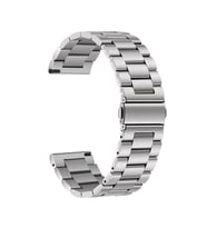 Huawei GT2 46mm 22mm Uyumlu Kordon Metal Baklalı Tasarım Zore Band-04 Kayış (Gümüş)