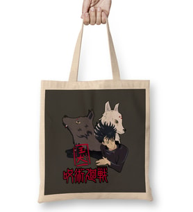 Megumi Fushiguro Jujutsu Kaisen Bez Çanta Uzun Saplı