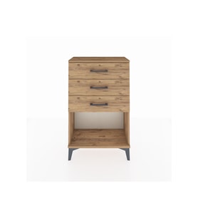 Arges Komodin 3 Çekmeceli 60x30x96 Çam-Çam