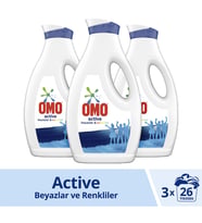 Omo Sıvı Deterjan Active Beyazlar ve Renkliler 1690 mlx3