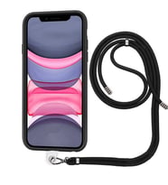 Apple iPhone 11 İp Askılı Silikon Kılıf Siyah