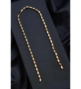 Hematit Doğal Taş Parlak Antik Sarı Dikdörtgen Kesim 4x8mm Dizi